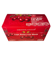 Cherry Lip Balm & Lip Mask Set 24 Pack | Meike Glamour Lip Care Bulk