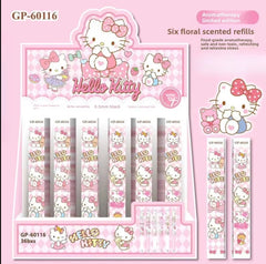 6 Piece Cute Cartoon Cat Ballpoint Pen Set – 0.5mm Black Ink Gel Pens | Kawaii School & Office Stationery Wholesale Displa