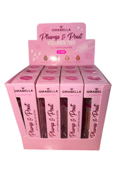Girabella Plump & Pout Lip Plumper – 12 Pack (Dozen) Volumen Two Gloss Set | Wholesale Lip Gloss Bundle for Resellers