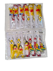 Cute Bear Character Keychain Bundle – 12 Piece Assorted Kawaii Keychain Set | Cartoon Bag Charms & Backpack Accessories