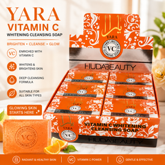 YARA Vitamin C Whitening Cleansing Soap – 6 Piece Display | Brightening Facial & Body Soap Bulk Boutique Skincare