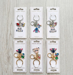 12 PCS Cute Cartoon Keychain Set – Wholesale Character Bag Charm Key Rings for Backpacks & Purses