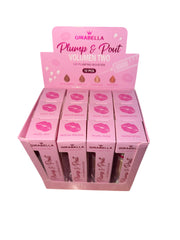 Girabella Plump & Pout Lip Plumper – 12 Pack (Dozen) Volumen Two Gloss Set | Wholesale Lip Gloss Bundle for Resellers