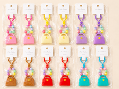 12 Pack Inspired Purse Keychains – Cute Bag Charm Keychain Bulk Wholesale Party Favor
