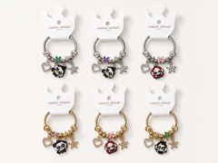 12 Piece K-Pop Charm Bracelet Set Wholesale | Gold & Silver Korean Style Jewelry Assorted (6 Gold / 6 Silver)