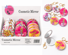 12 Piece Barbie Inspired Cosmetic Mirror Keychain Set – Wholesale Compact Pocket Mirrors for Party Favors, Teacher Treasure Box & Beauty Shops