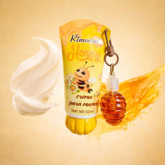 Honey Scented Hand Cream with Honey Pot Keychain – Moisturizing Travel Hand Lotion Gift