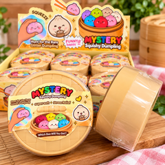 Mystery Squishy Dumpling Toys – 12-Piece Wholesale Display Box | Maltose-Filled Mystery Stress Relief Toys
