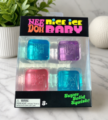 Nee Doh Nice Ice Baby Super Solid Squish Toy Set – 4 Piece Sensory Fidget Squishy Toy | Stress Relief Squishies | Wholesale Toy