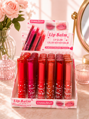 CHANLÉEVI Color Reviver Lip Balm Display – 24 Piece Lip Glow Moisturizing Balm Set | Color Changing Lip Balm Wholesale | Hydrating Lip Care Display