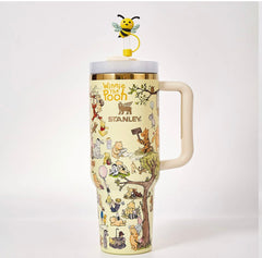 Whimsical Bear & Friends 40oz Insulated Tumbler Gift Set with Straw & Collector Box