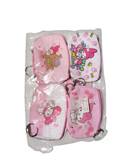 Cute Bunny Character Coin Purse Keychain – Pink Mini Zipper Wallet (Dozen Pack Available)