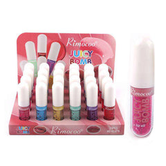 Rimocoo Juicy Bomb Glitter Lip Oil - Shimmering Hydrating Lip Gloss Display (24 Pcs)