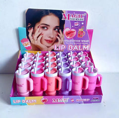 Cute Mini Tumbler Lip Balm Set – Kawaii Cup Shaped Moisturizing Lip Balm | Assorted Colors | Wholesale Beauty Gift Display