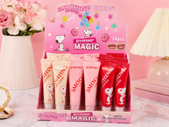 24PCS Siyiping Magic Lip Gloss Set – Cute Moisturizing Gloss Collection | Pink Cartoon Lip Gloss Display