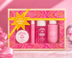 Pink Perfume & Body Care Gift Set for Women – “Let’s Go Party Guys” Fragrance Spa Box – Cute Beauty Gift Set