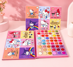 Kawaii Multi-Color Makeup Palette – Cute Cartoon Inspired Eyeshadow & Glitter Palette | Full Face Beauty Kit