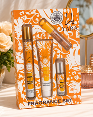 YARA Fragrance Gift Set – Perfume, Body Lotion, Lip Gloss & Roll-On Perfume | Wholesale Beauty Gift Set