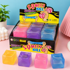 Wholesale Squishy Squares Toy – 12 Piece Display Box | Sensory Fidget Stress Relief Squeeze Toy