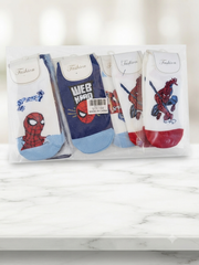 12 Pair Spider-Man Inspired Cartoon Ankle Socks for Women, Teens & Kids | Novelty Sock Set