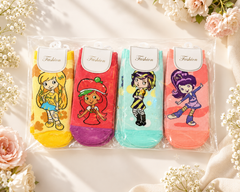12 Pair Cute Cartoon Ankle Socks for Women & Teens – Kawaii Pastel Low Cut Socks Gift Pack