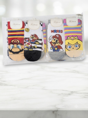 12 Pair Mario Inspired Cartoon Ankle Socks for Women & Teens | Cute Novelty Socks Gift Set