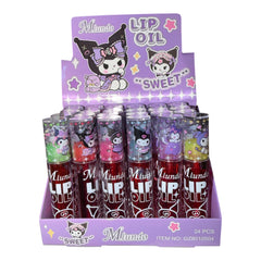 24 Piece Kuromi Inspired Lip Oil Set – Wholesale Moisturizing Glitter Lip Oil Collection for Girls & Women