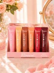 24 Piece Fresh Kiss Glossy Lip Balm Display – Moisturizing Lip Balm Set | Wholesale Lip Care Collection