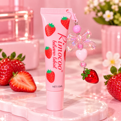 Strawberry Lip Balm with Cute Strawberry Charm – Moisturizing & Hydrating Lip Care 🍓