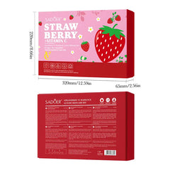 SADOER Strawberry Vitamin C Skincare Set – 6 Piece Hydrating Facial Kit | Brightening Beauty Gift Box